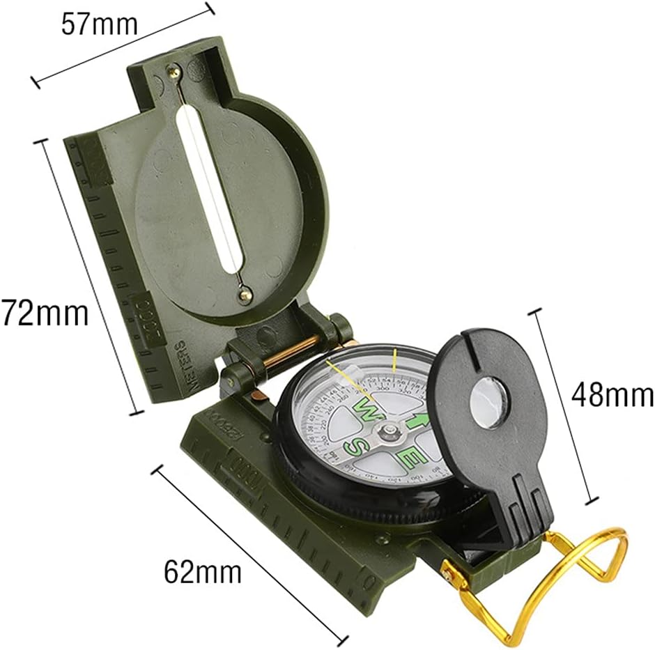 Portable Compass Military Outdoor Camping Mini Folding Lens Army Survival Precise Pointing Expedition Tools