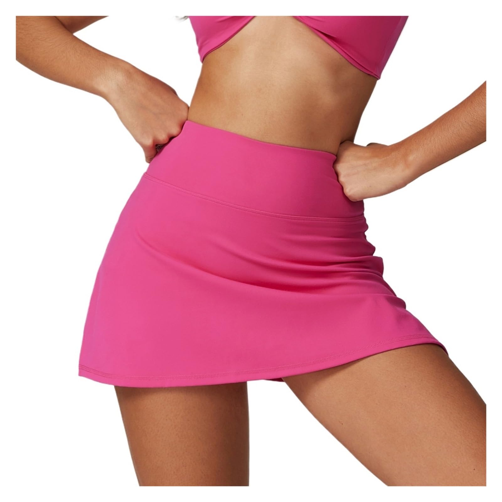 Yoga Pantaloncini Gonne da tennis estive da donna, pantaloncini da golf, pantaloni sportivi da fitness, pantaloncini da yoga a vita alta, pantaloncini da corsa, abbigliamento da palestra(Rose pink2,S)