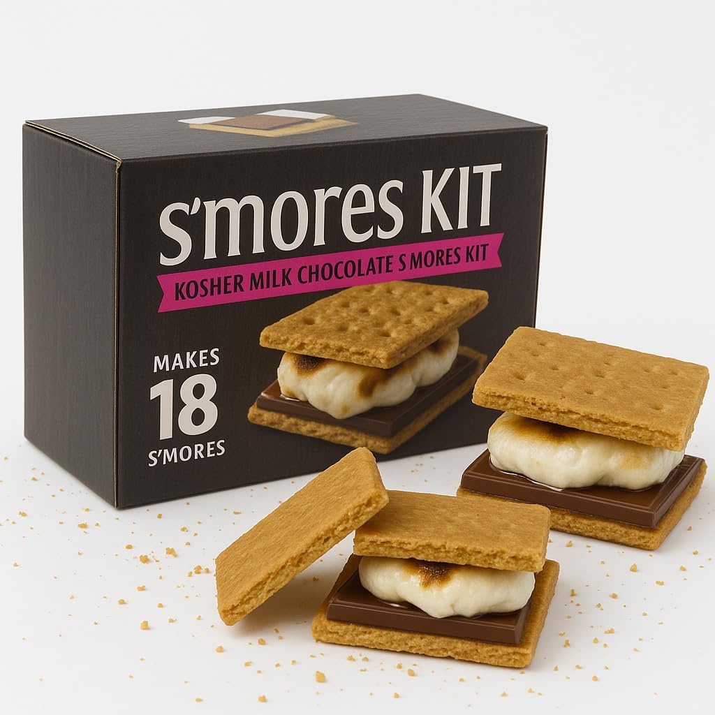 Only Kosher Candy Milk Chocolate S'mores Kit | Kosher Certified Smores Kit - Makes 18 Smores