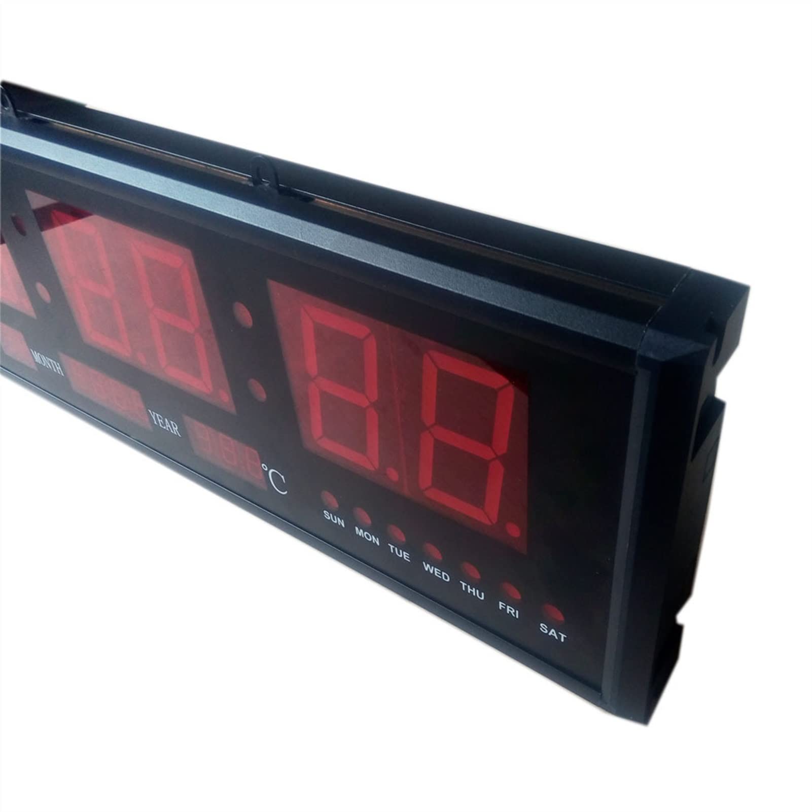 Compte à Rebours, LED Grande minuterie d'horloge moderne de style mural avec température de calendrier, convient salon, bureau, salle de réunion, salle de réunion de l'école d'école