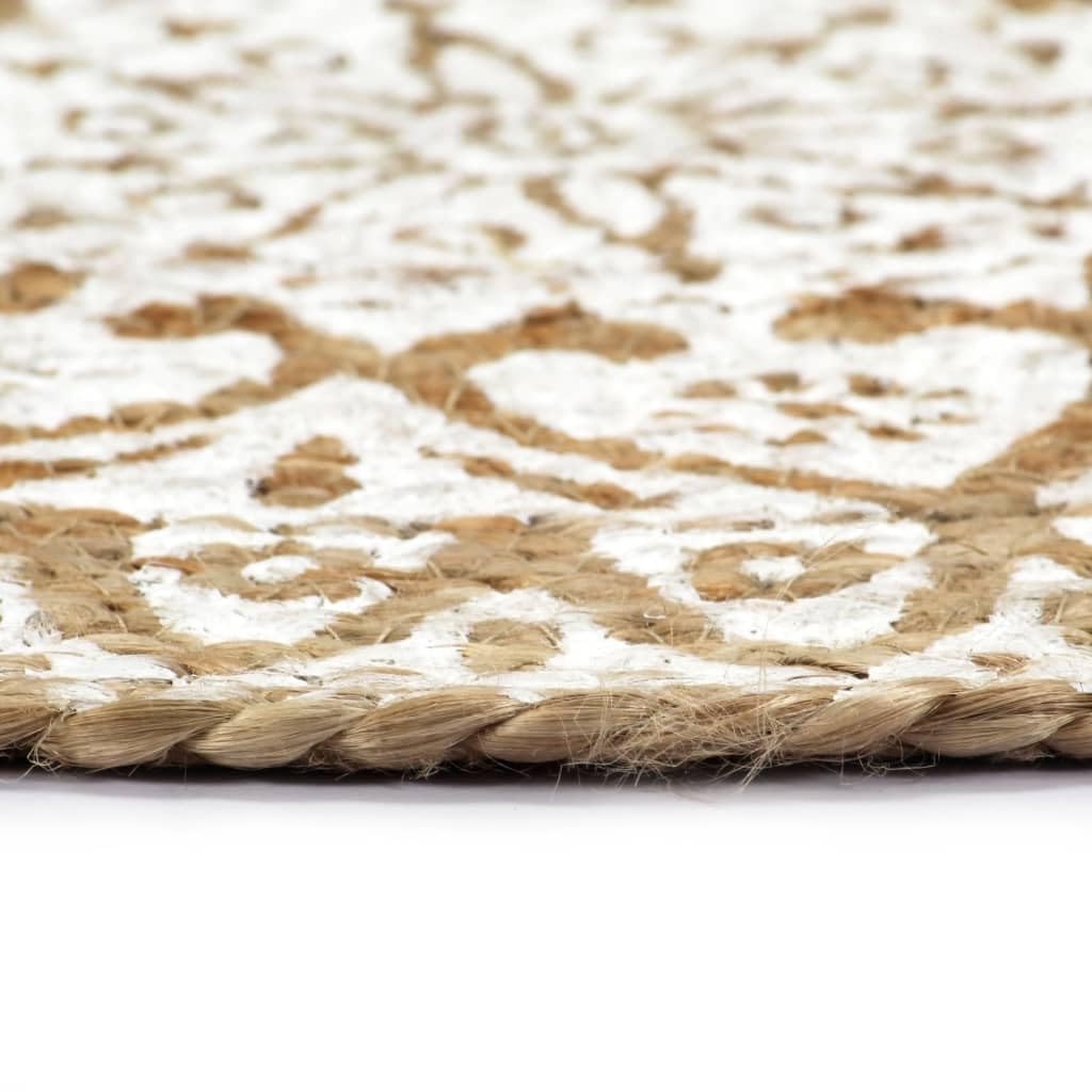 Mangloder Lot de 4 sets de table ronds en toile de jute tressé à la main pour table à manger, cuisine, salle à manger, jardin, facile d'entretien, décoratif et antidérapant pour protéger les assiettes