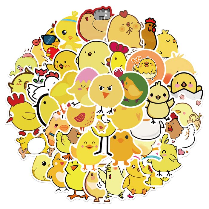 Amazon.co.jp: 50枚 ステッカー ひよこ ニワトリ 防水 耐水