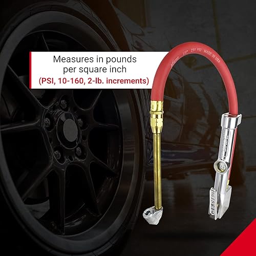 Miniatura 10 de Milton S-506 - Inflador de neumáticos y manómetro de presión de aire original + portabrocas de bola cerrada Milton