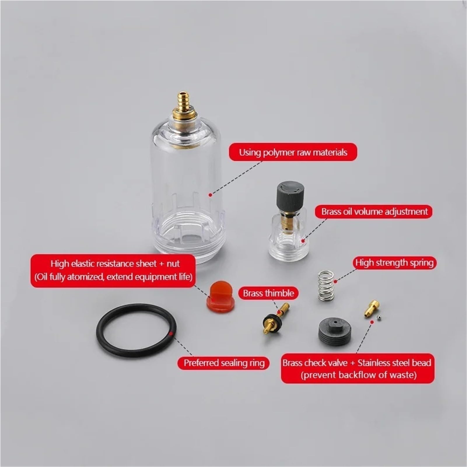 Lubricador regulador de presión de Filtro de Aire FRL, Drenaje automático Tipo AIRTAC Combinado con manómetro AFC2000 AFC2000D(AFC2000,Without Fitting)