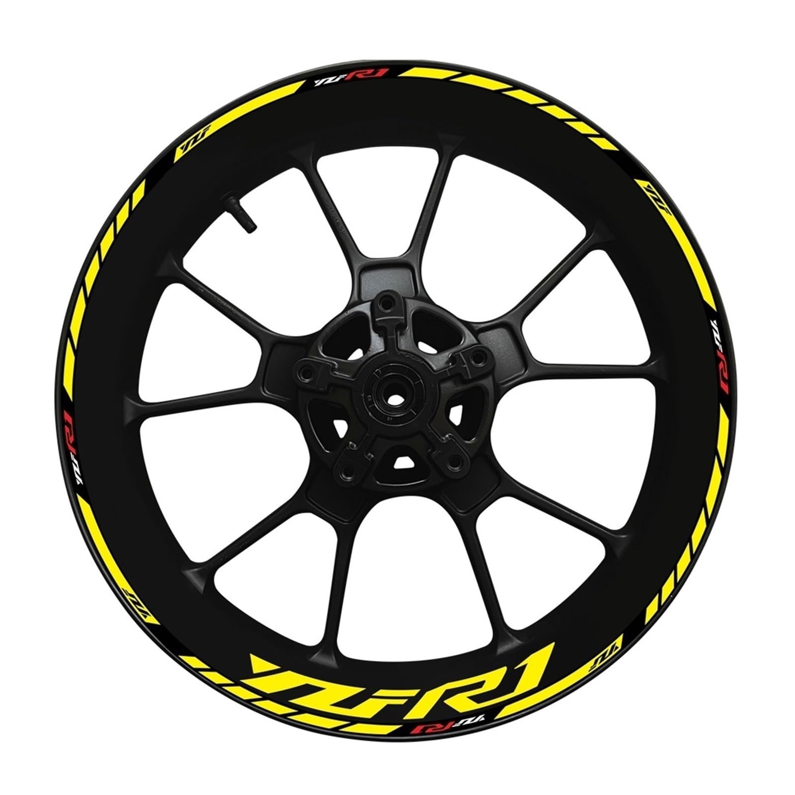 Motorcycle Thickened Edge Outer Ring Reflective Sticker Stripe Wheel Decals for Yamaha YZF R1(Color21)