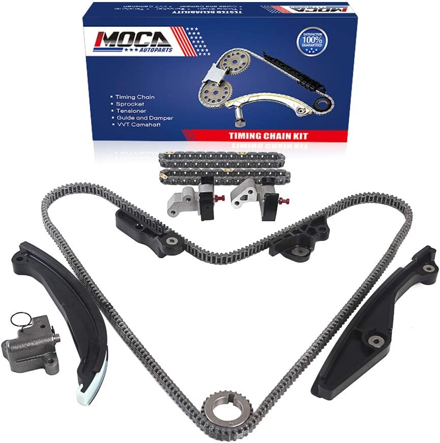 MOCA Timing Chain Kit Fit 10-16 for Lincoln MKS, 13-19 MKT, 11-12 MKZ 3.5L, 13-19 for Ford Police Interceptor Sedan 3.5L, 10-19 Taurus 3.5L, 13-19 Explorer VIN T Only, 10-19 Flex, 11-12 Fusion 3.5L