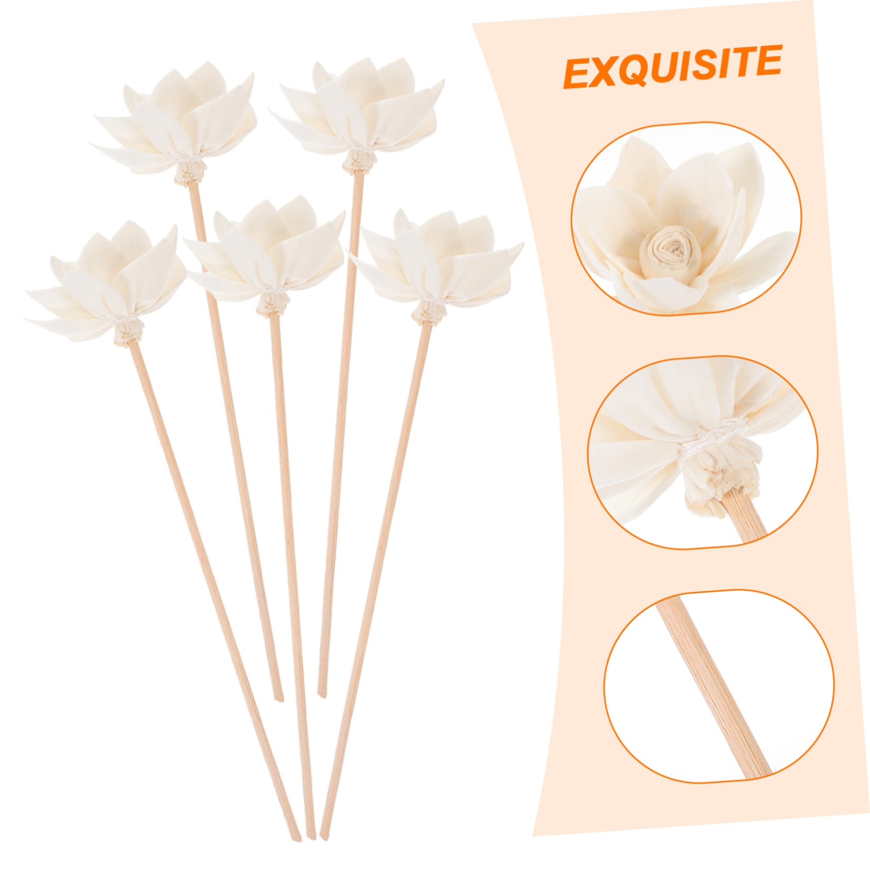 Yardenfun Diffuser Rods Dried Flower Sticks for Home Office
