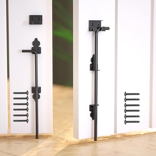 Puerta de perno de caña resistente de 18 pulgadas, herrajes para puerta de acero sólido, cierre de valla de madera para puertas, puertas de metal