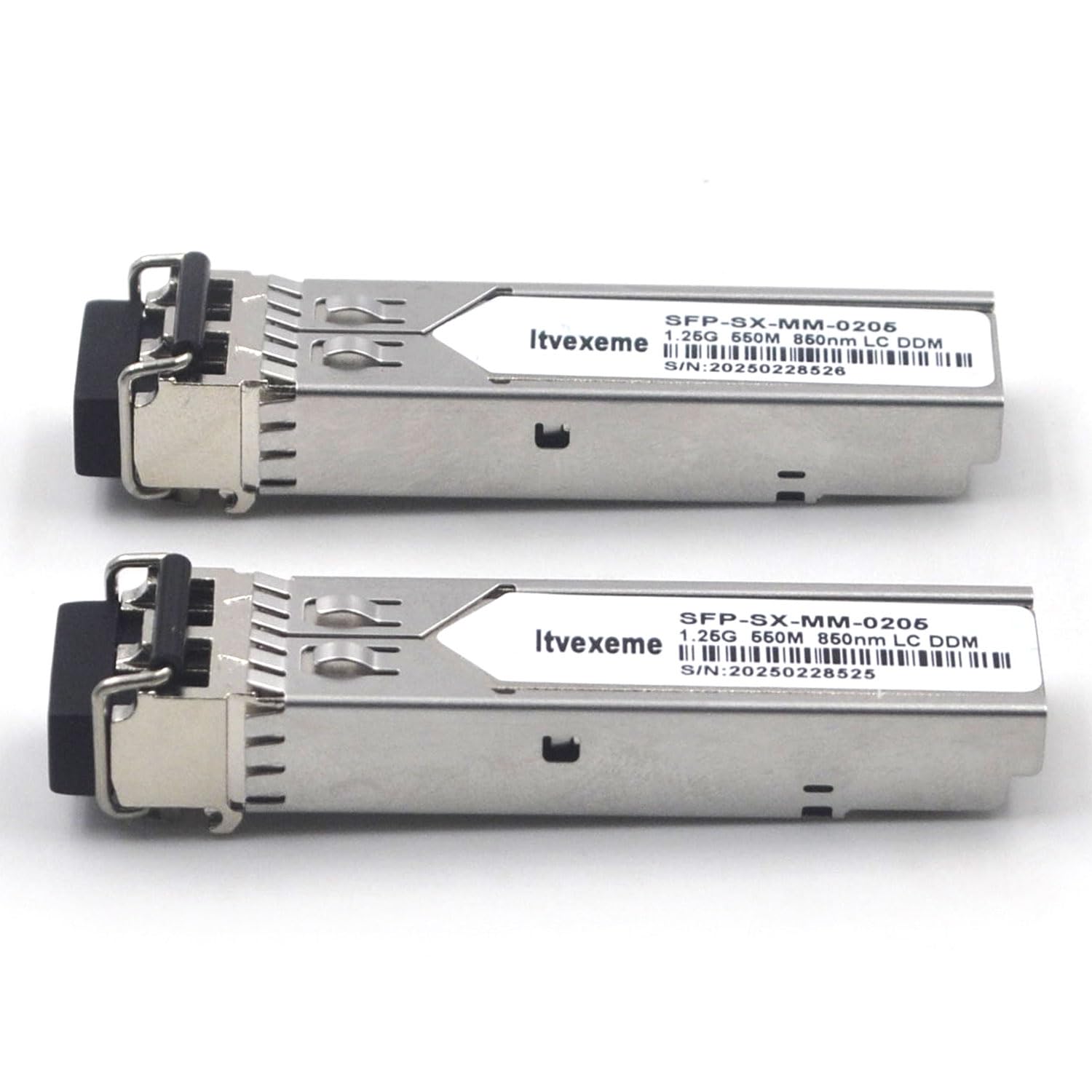 10 modułów SFP LC Multimode 1,25 G, nadajnik-odbiornik światłowodowy 1000Base-SX, 850 nm MMF, 550 m, do routera, karty sieciowej, przełączników, zapory ogniowej itp