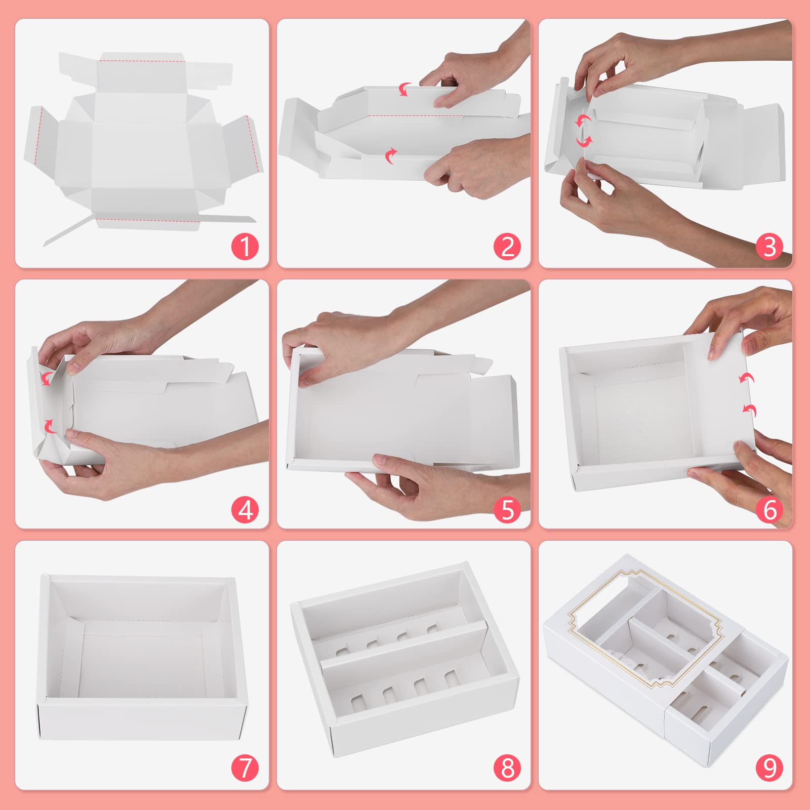 Sivaopa 30 Stück Gebäckkarton - Weiße Kuchenboxen Mit Fenster