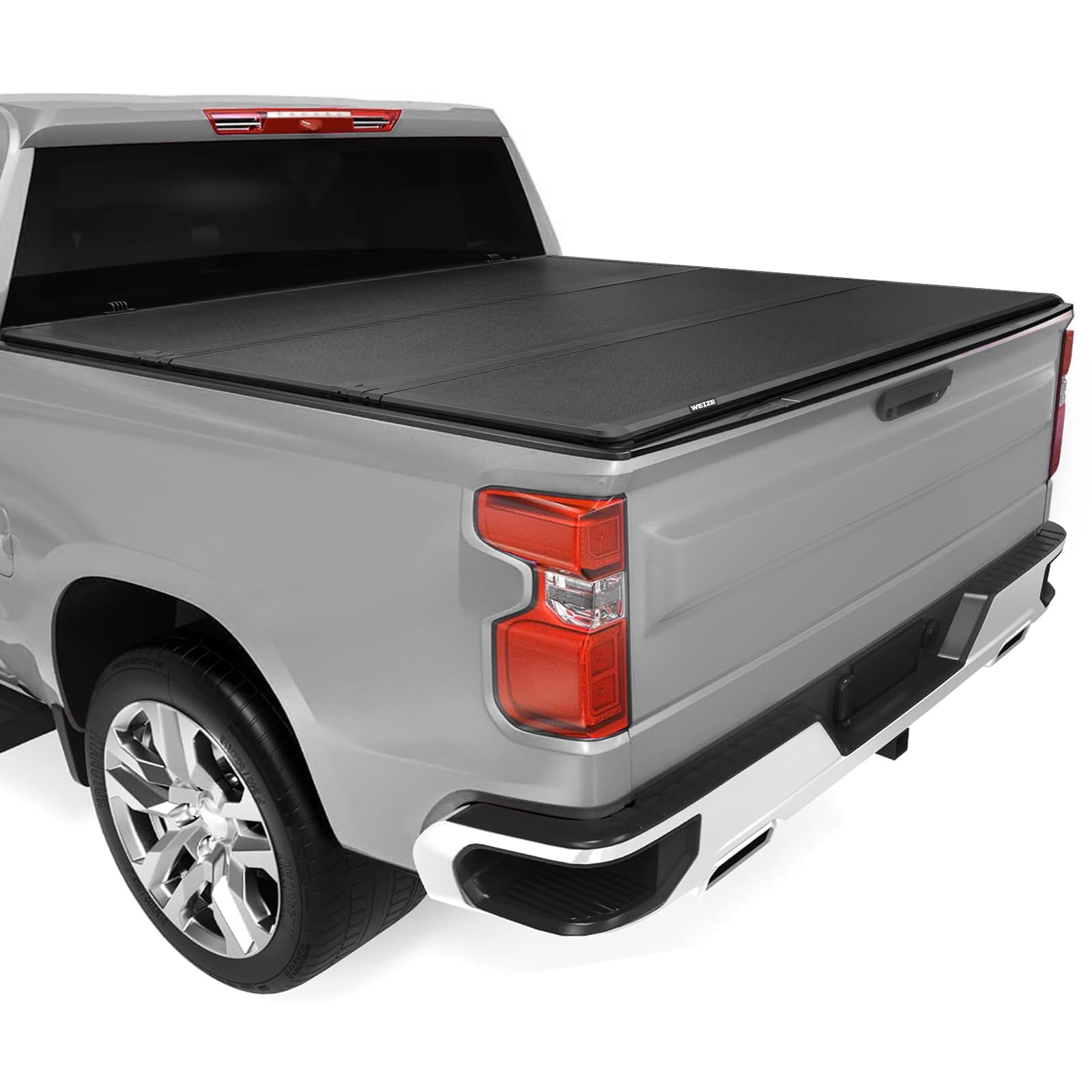 WEIZE Hard Tri-fold Truck Bed Tonneau Cover Compatible with 2007-2025 Chevy Silverado GMC Sierra 1500 with 5'10" (70") Bed (Inclu. Classic & New)