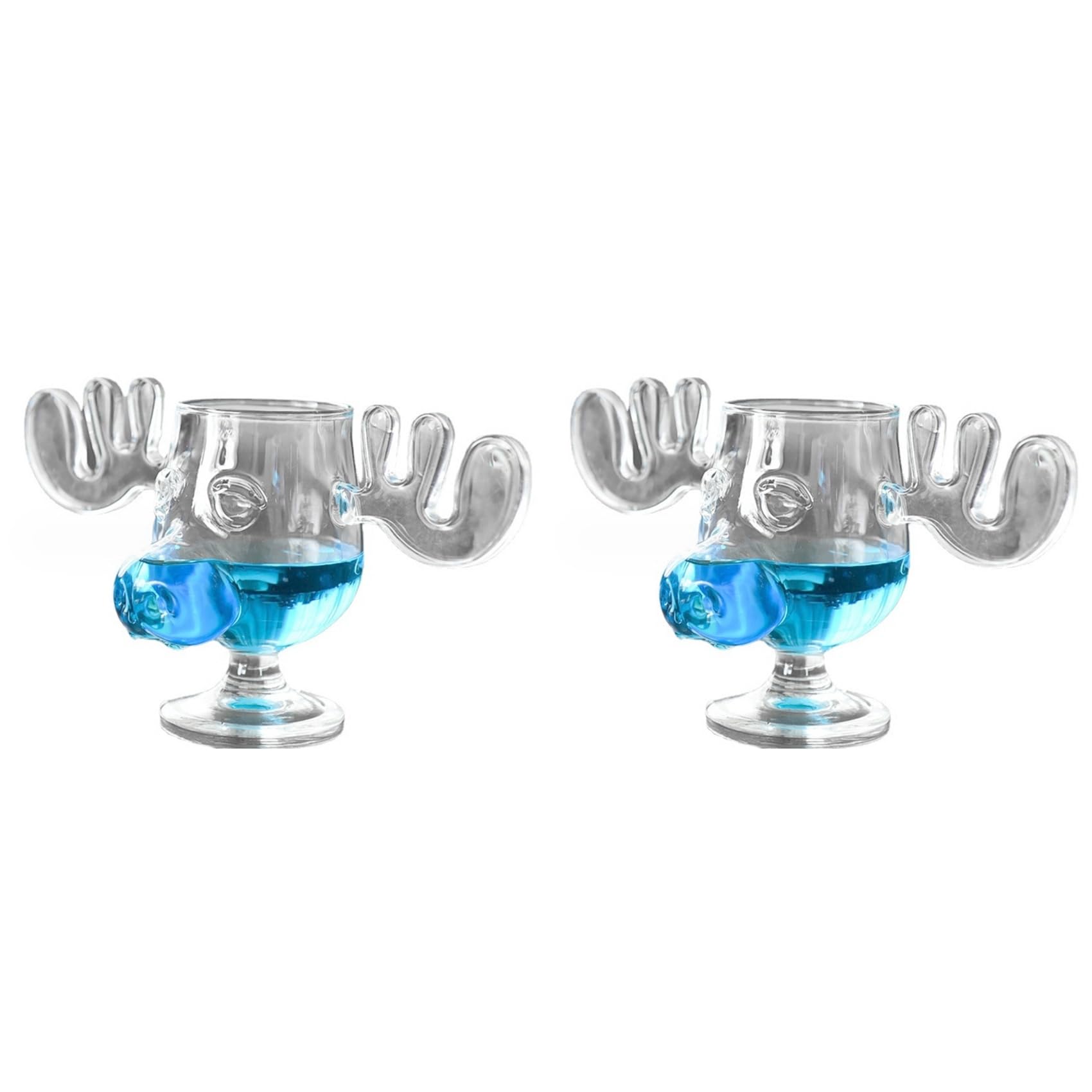 Vjsujehgy 2X Christmas Vacation Cup Set Glass Cup Holiday Glassware for Drinks, Beverages Holds 8 Ounces