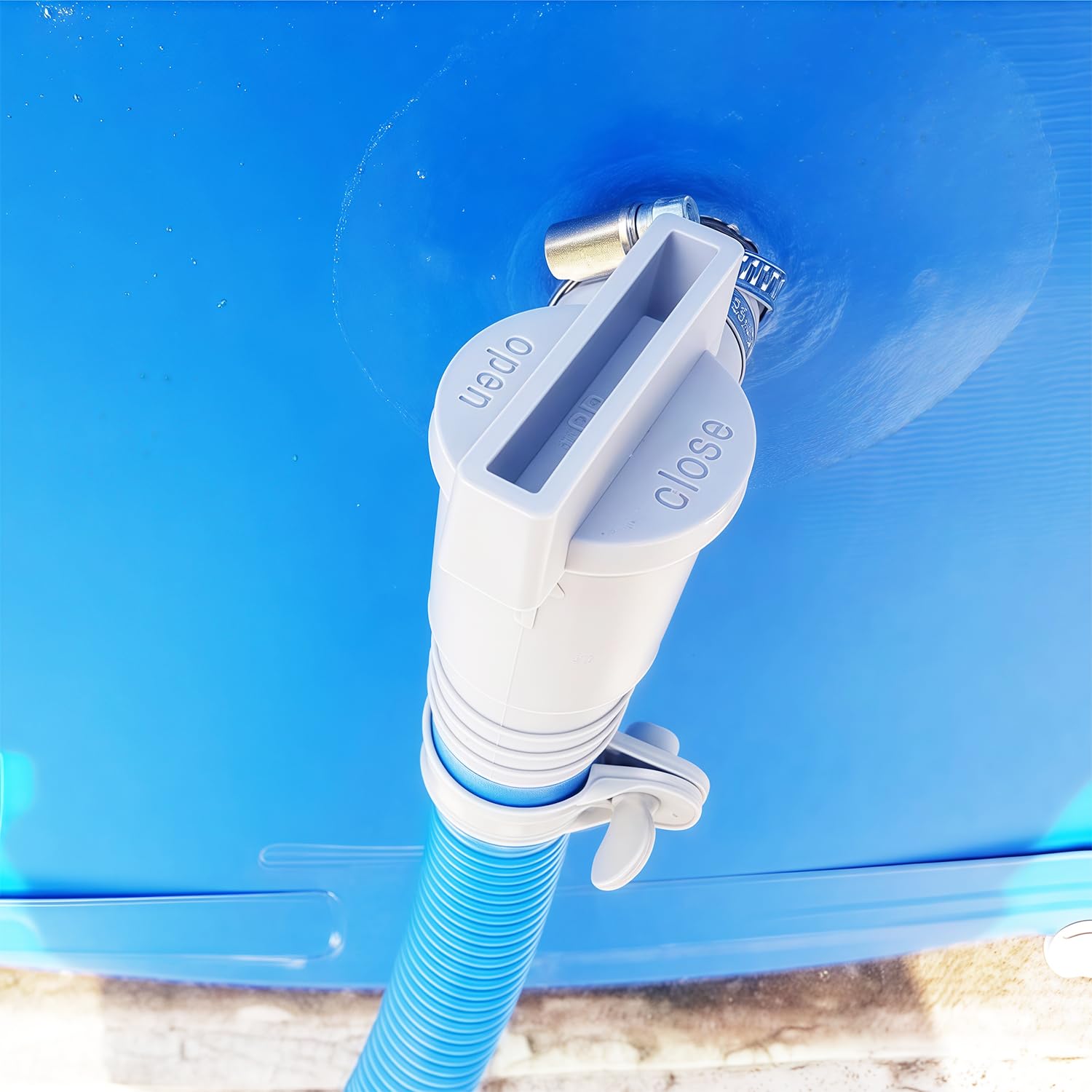 2 grifos de paso para piscinas con conexión de manguera de 32 mm, grifo de cierre de piscina de 32 mm a 38 mm, adaptador de manguera para piscina con 6 abrazaderas de manguera para piscina sobre el