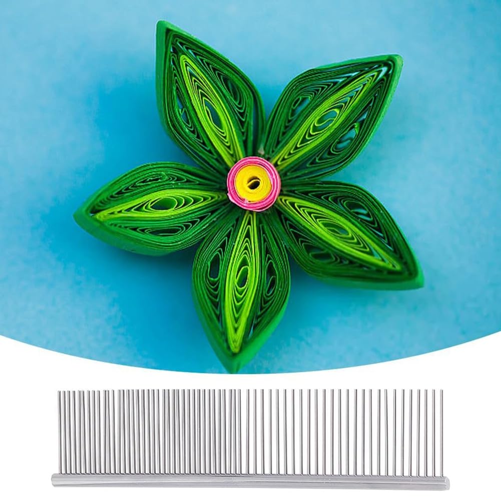 3 Größen Papier-Quilling-Werkzeug Kamm Kardierhalter Streifenschlaufen Erstellen Silber Edelstahl Zähne Papier-Quilling-Werkzeug