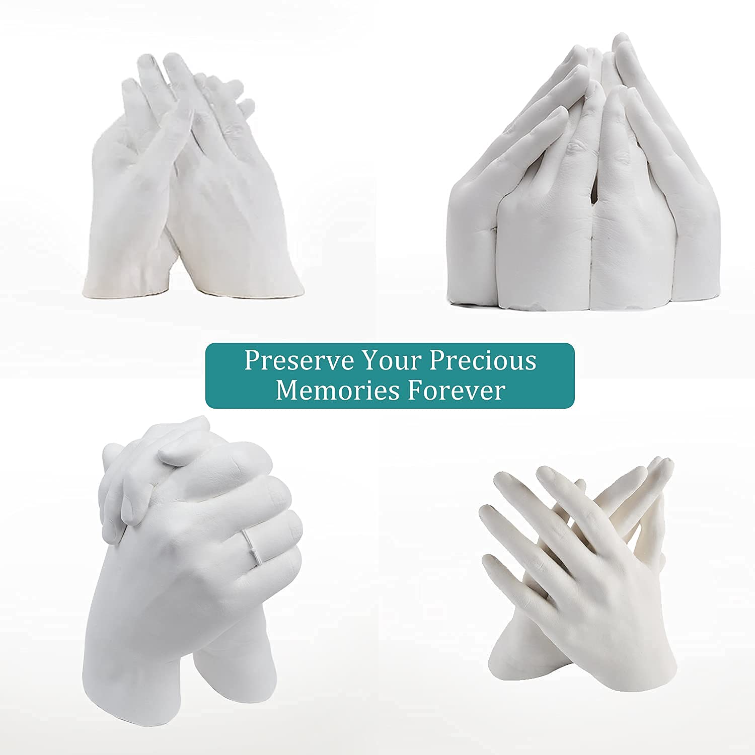 Mold Your Memories 3D Couple Casting Kit With Wooden Base For Couple