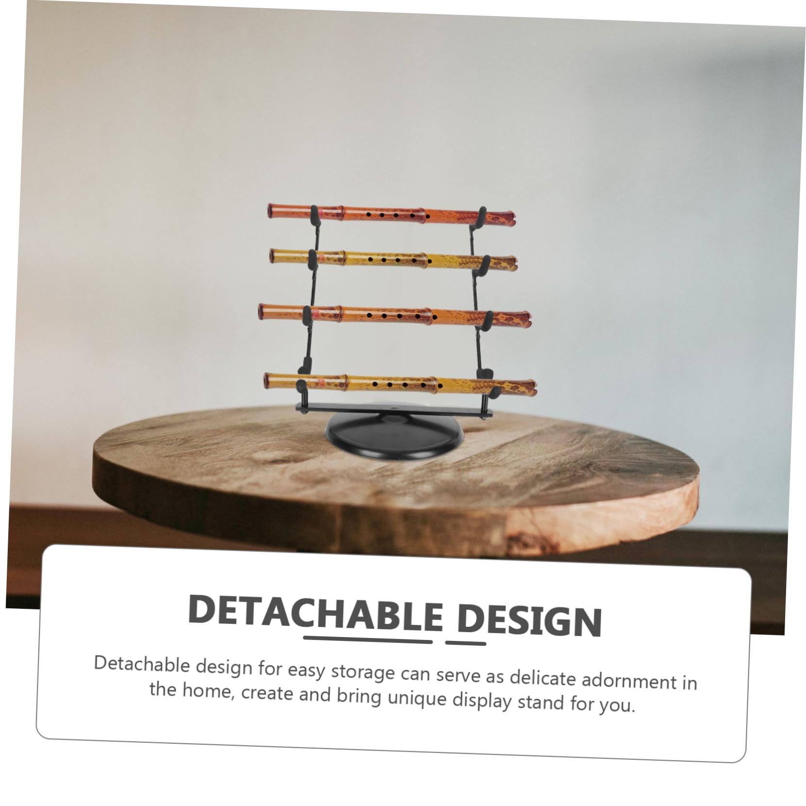 Toyvian Porta Flauto in Ferro Scaffale per Organizzare Dizi Supporto per Riporre Flauti Elegante e Durevole per Uso Domestico e Esposizione