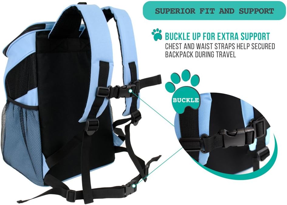 PetAmi Small Dogs and Cat Backpack Carrier, Airline Approved Pet Backpack Carrier, Ventilated, Safety Strap - Image 4