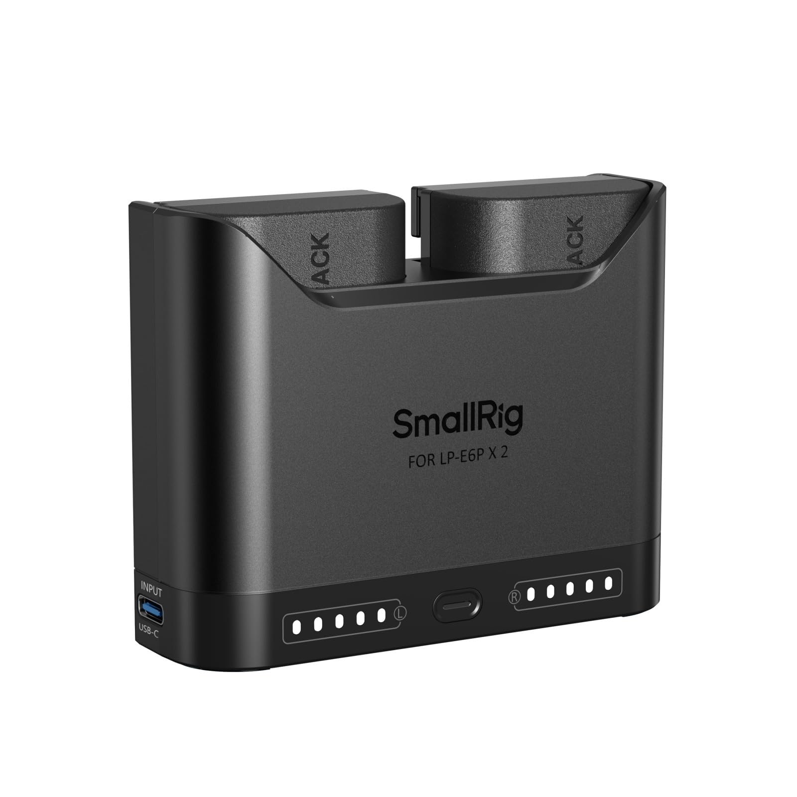 SMALLRIG Zestaw akumulatorów do Canon LP-E6NH, ładowarka z dwoma gniazdami 22,5 W i akumulatorami o pojemności 1940 mAh, w pełni kompatybilny z do Canon EOS R6II/III, 5D II/III/IV, 6/7D, 6/7DII- 5484