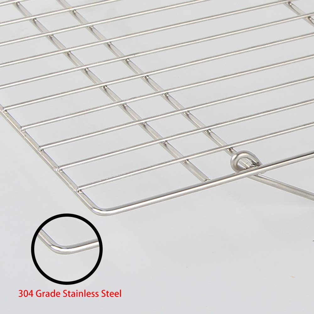 Phare en acier inoxydable Passe au four antiadhésive empilable Dos Ensemble de grille de refroidissement pour cookies gâteau Pain 4-Tier