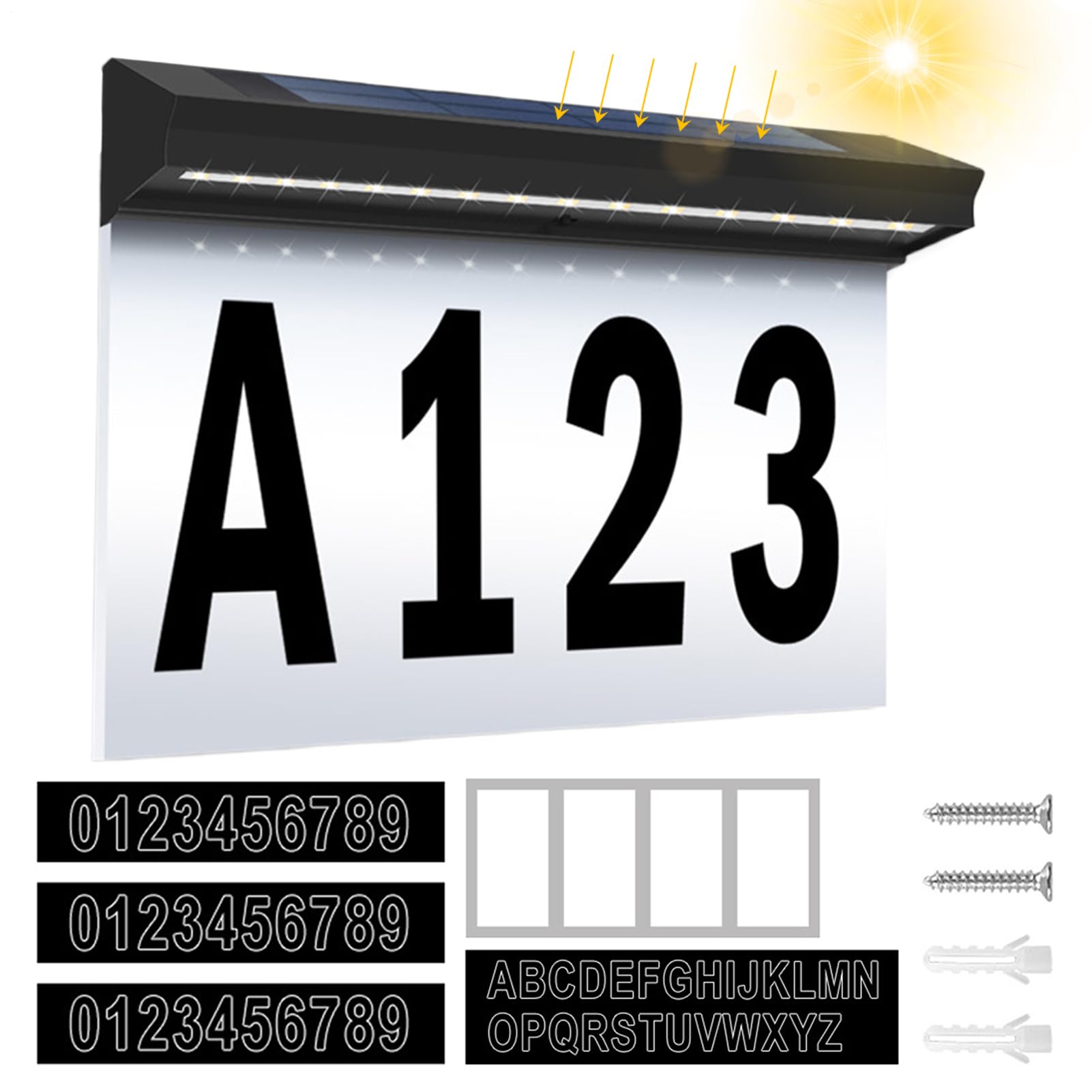 Numeri Civici Con 2 Modalità Di Illuminazione Durevole Moderno Impermeabile