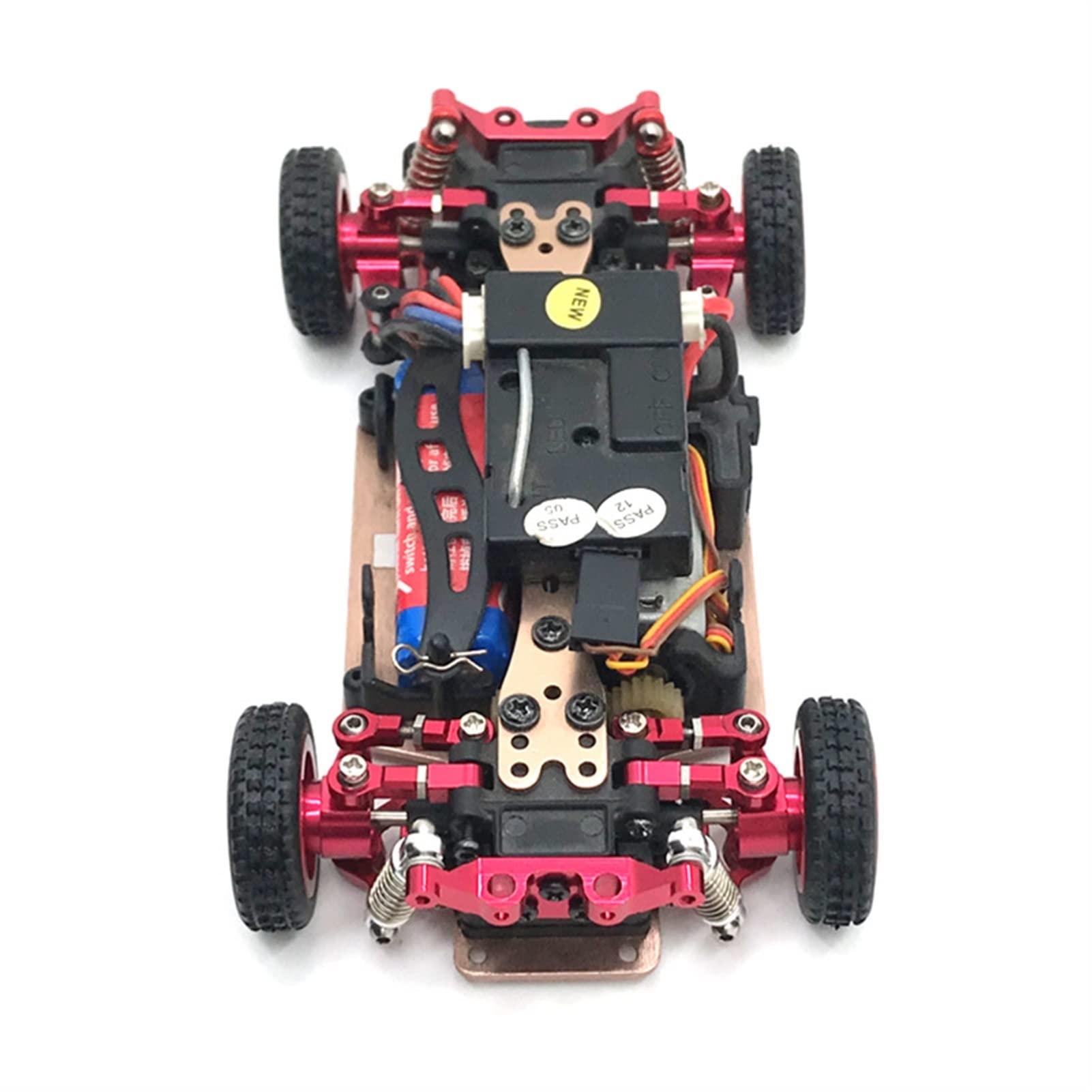 Zestaw części do modernizacji w całości z metalu akcesoria do modeli, do WLtoys, 1:28 K969 K979 K989 K999 P929 Zdalny amortyzator samochodowy(Blue)
