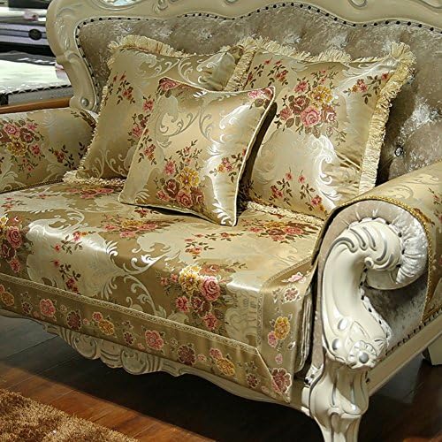 WXYJYJYJY European-Style Sofa Cushions Non-Slip Cushion Luxury Sofa Towel Four Seasons General Sofa Towel-A 50x60cm(20x24inch)