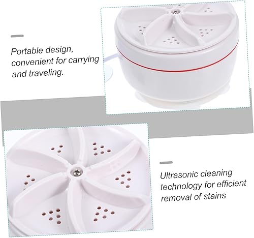 Miniatura 2 de POPETPOP Mini lavadora plegable portátil Lavadora ultrasónica de vibración de alta frecuencia para viajes y viajes de negocios, pequeña lavadora