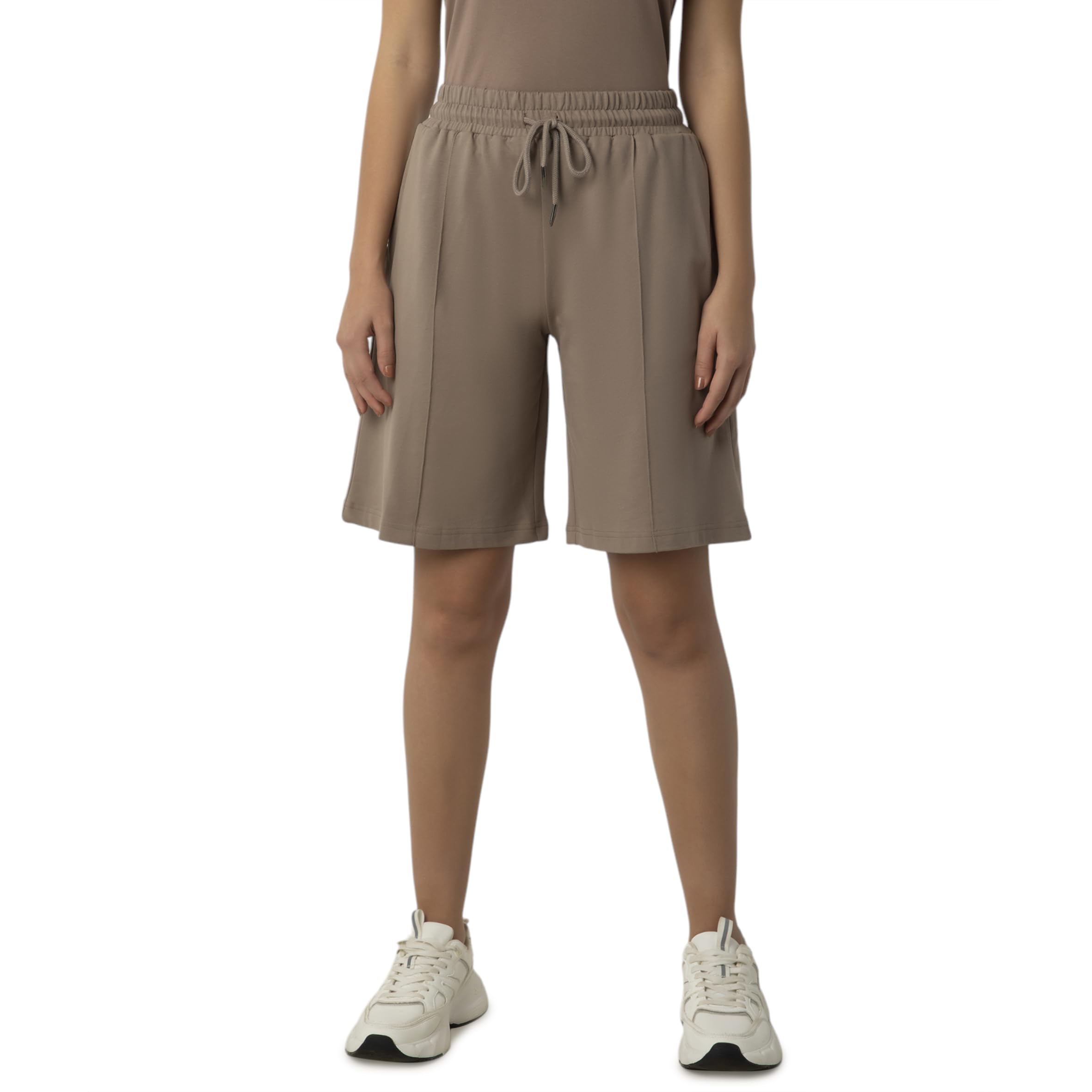 amante Mid Rise Stretch Cotton Fabric, Relaxed Fit, Knee Length Elements Shorts ABT02201 (Brown) (XXL)-picture-11