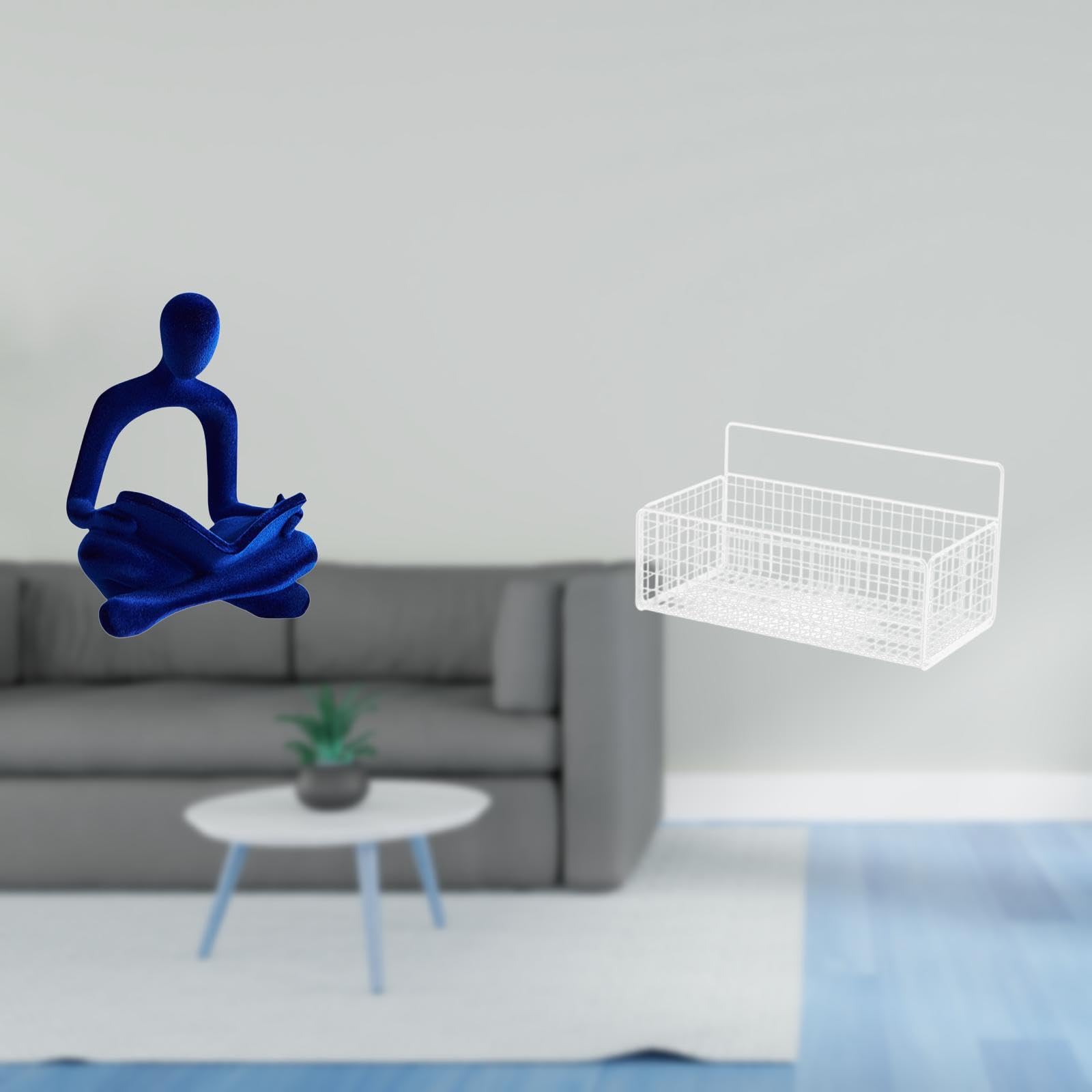 SECRET DESIRE Abstract Thinker Sculpture Ornament for Office Bar Wedding with Versatile Collection and Metal Wire Storage Basket Floating Shelves for Kitchen Bathroom Countertop Living Room-image-10