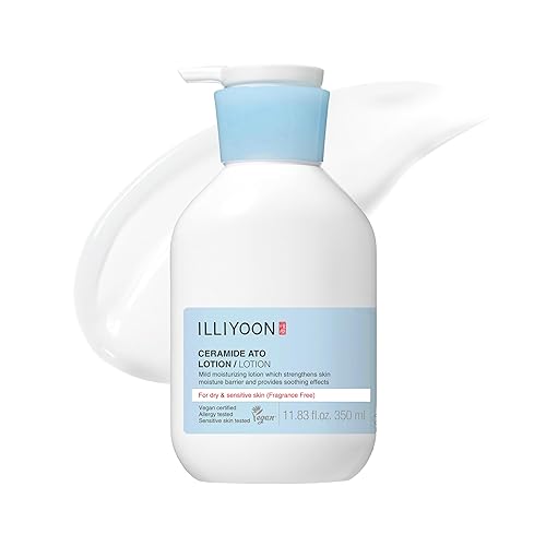 Illiyoon Ceramide Ato Lotion Hidratante ligero para piel seca y sensible, reparación de barrera para cara y cuerpo, suave para bebés, certificado
