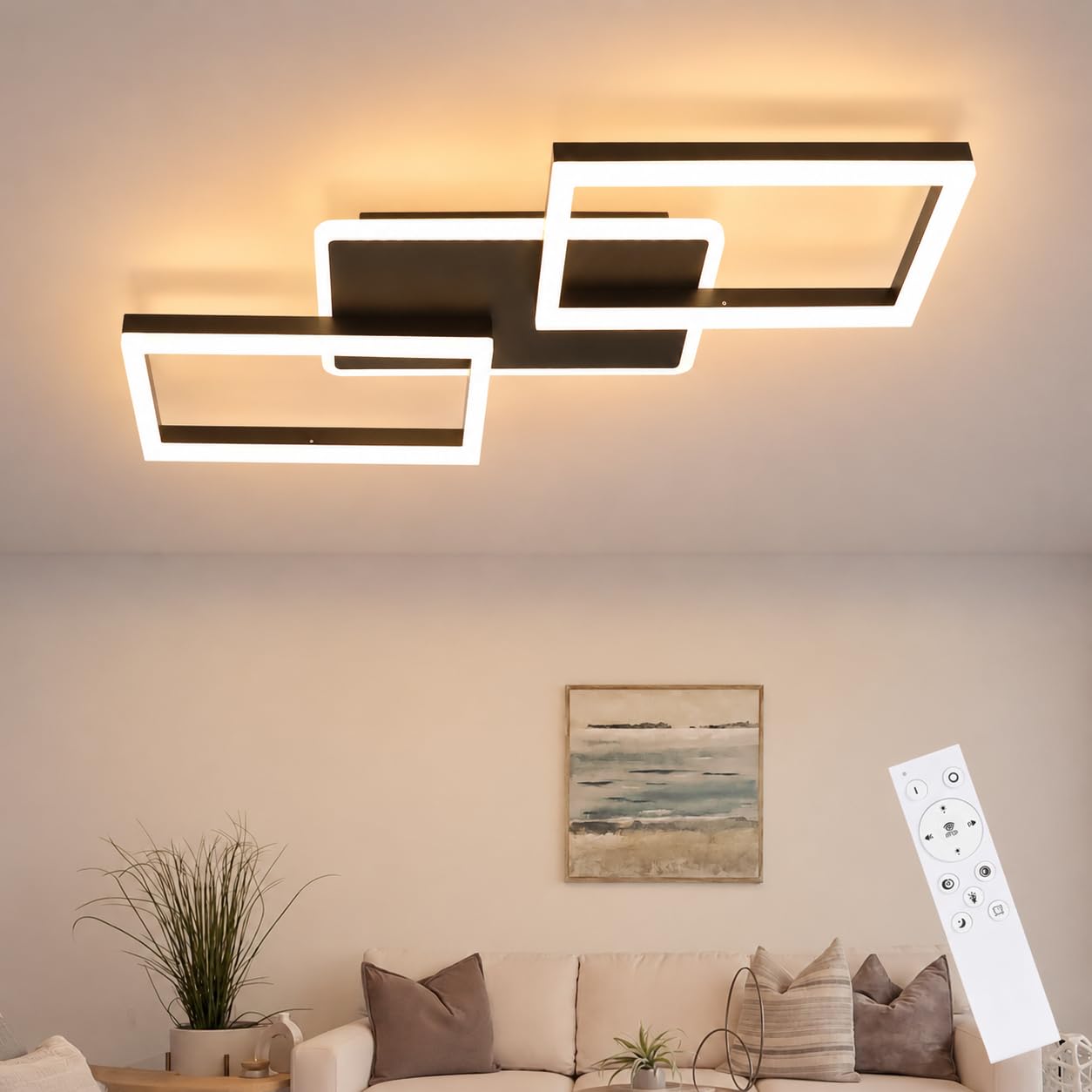 ZMH Plafonnier LED Plafonnier de Salon Lampe de Chambre à Coucher à