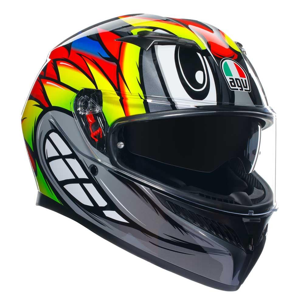AGV Casco Moto Integrale K3 Birdy 2.0 – Product Description: K3 Birdy 2.0, Grey/Yellow/Red