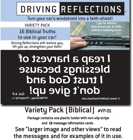 Variety Pack, Biblical affirmations deepen your spiritual life while you drive! Give a unique Christmas gift, stocking stuffer gift under $10, that uplifts with positive, faith-filled affirmations!