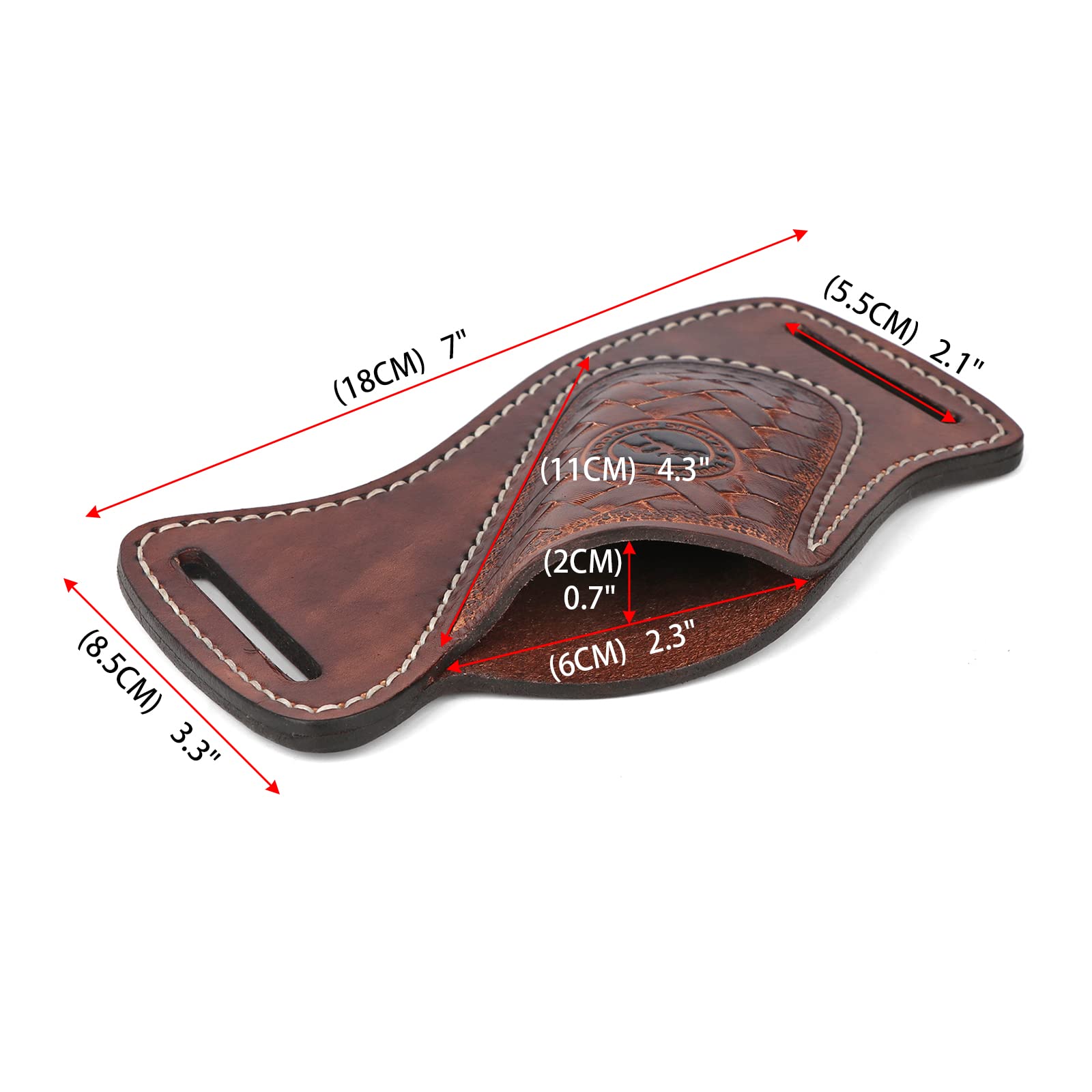 Tourbon Porte-outils multifonction en cuir fait à la main pour ranger les couteaux de poche et la ceinture
