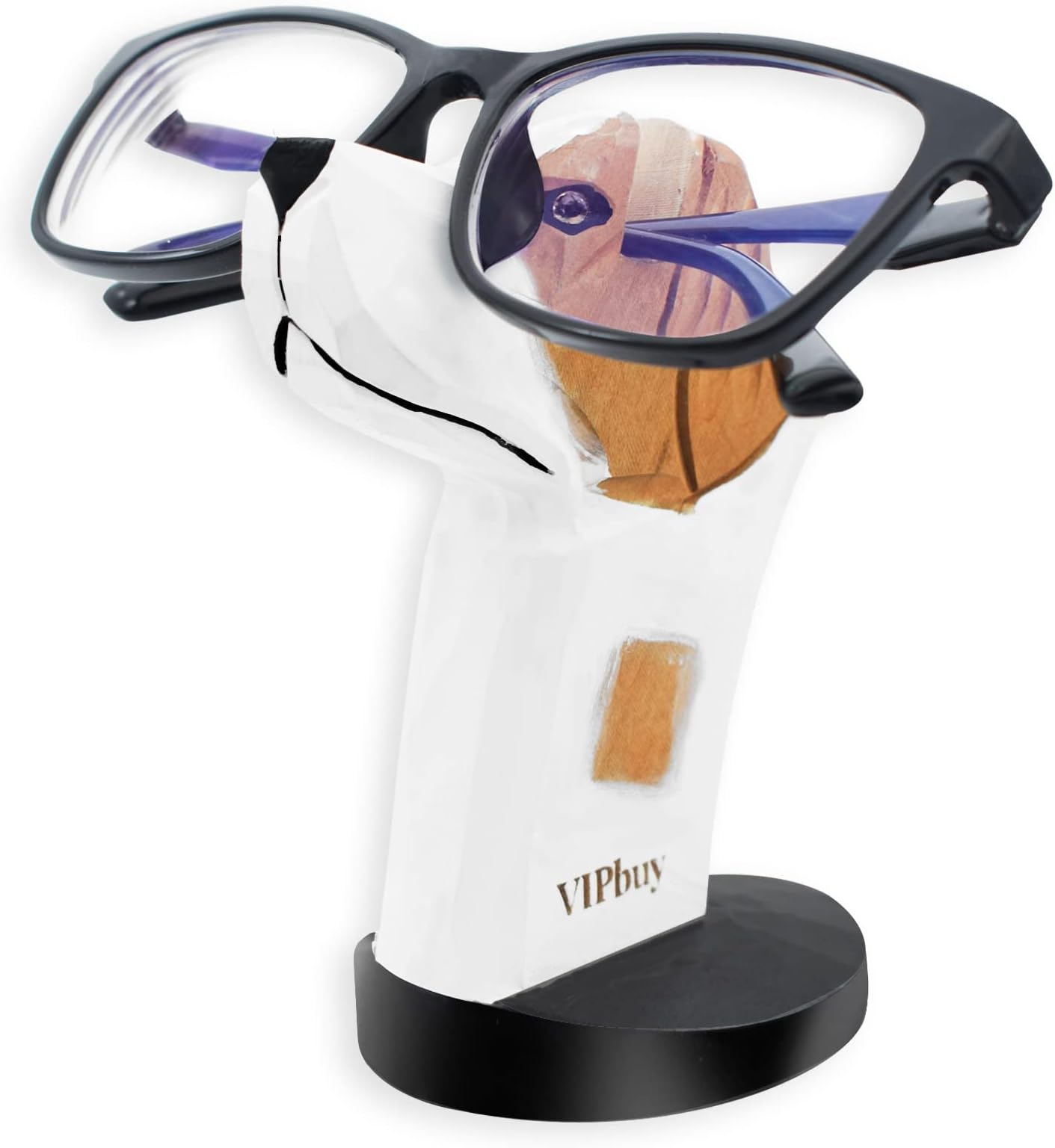 VIPbuy Handmade Dog Pattern Wood Carving Glasses Spectacle Holder Stand Sunglasses Display Rack Home Office Desk Décor