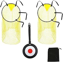 2 Pieces of Soccer Target Net, 1 Adjustable Black Strap for Football Goal, Easy to Install and Remove Goal Net for Goal Training 1 Storage Bag