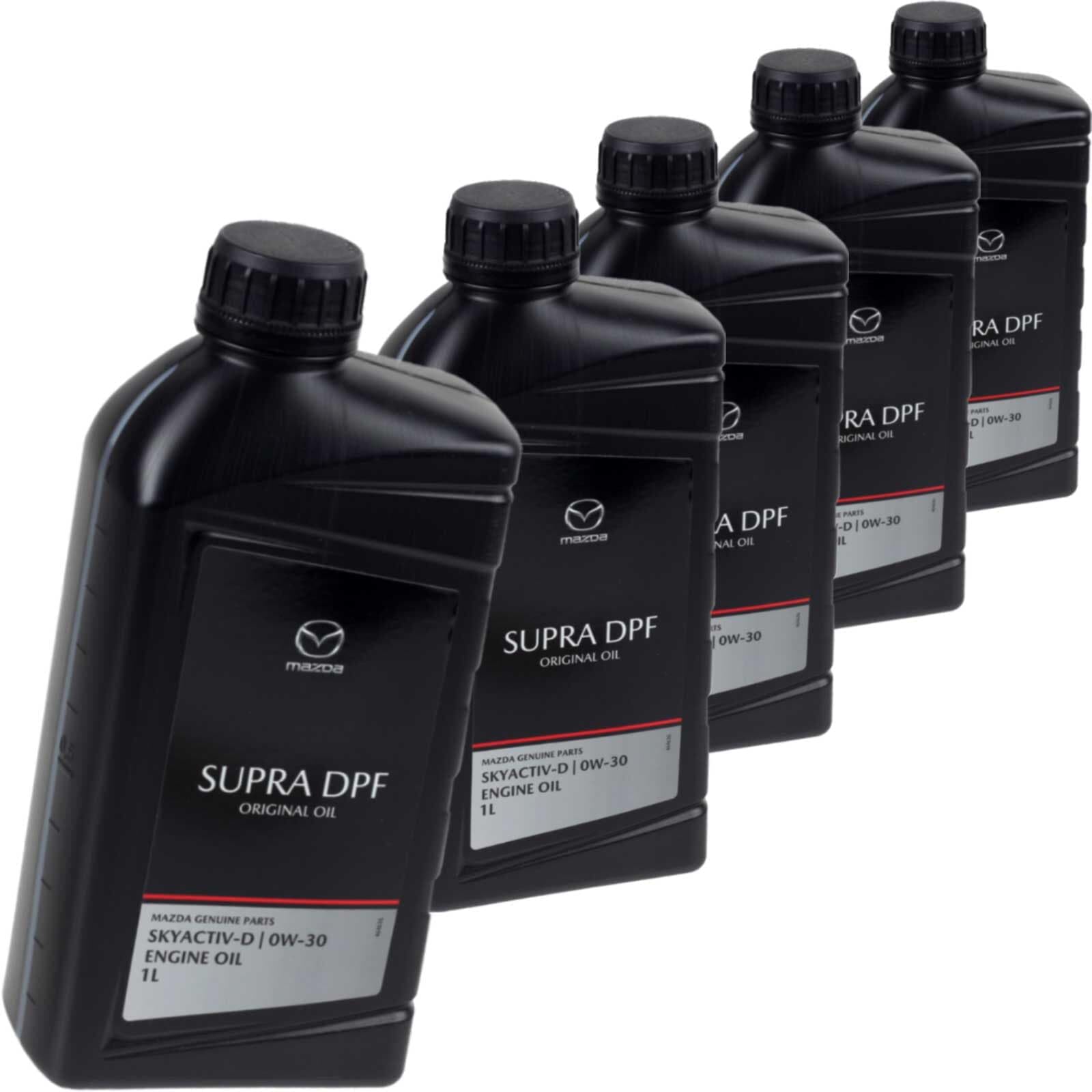 5x Öl (5 L) | 5x 214209(für Skyactive Diesel Motoren mit Dpf),