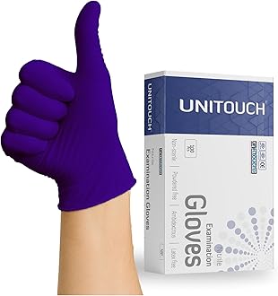 Nitrile Powdered Free Examination Gloves Pack of 80 Pcs (Purpel) (L)