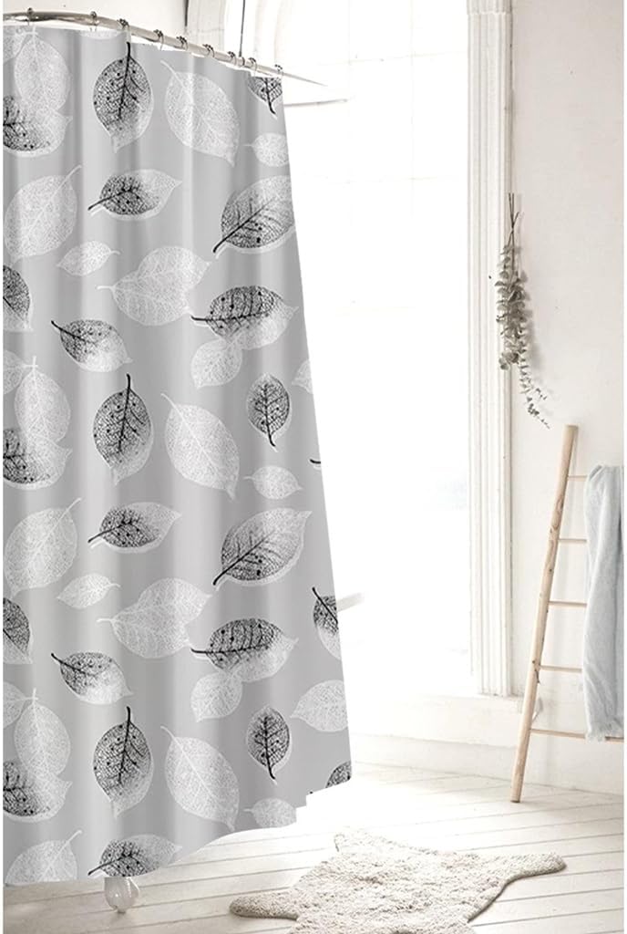 Shower Liner Shower Curtain PEVA Shower Liner Bath Shower Curtain Bathroom Partition Curtain Home Shower Curtain with Hook Suitable for Bathroom (Size : W180xH200cm) ()