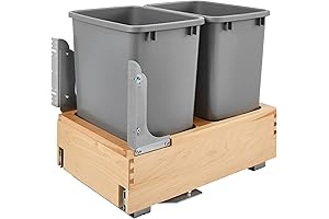 Rev-A-Shelf Double In-Cabinet 35 Quart Trash Can