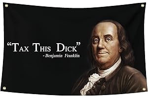 Benjamin Franklin Tax This Dick Flag - Patriotic Symbol of Freedom
