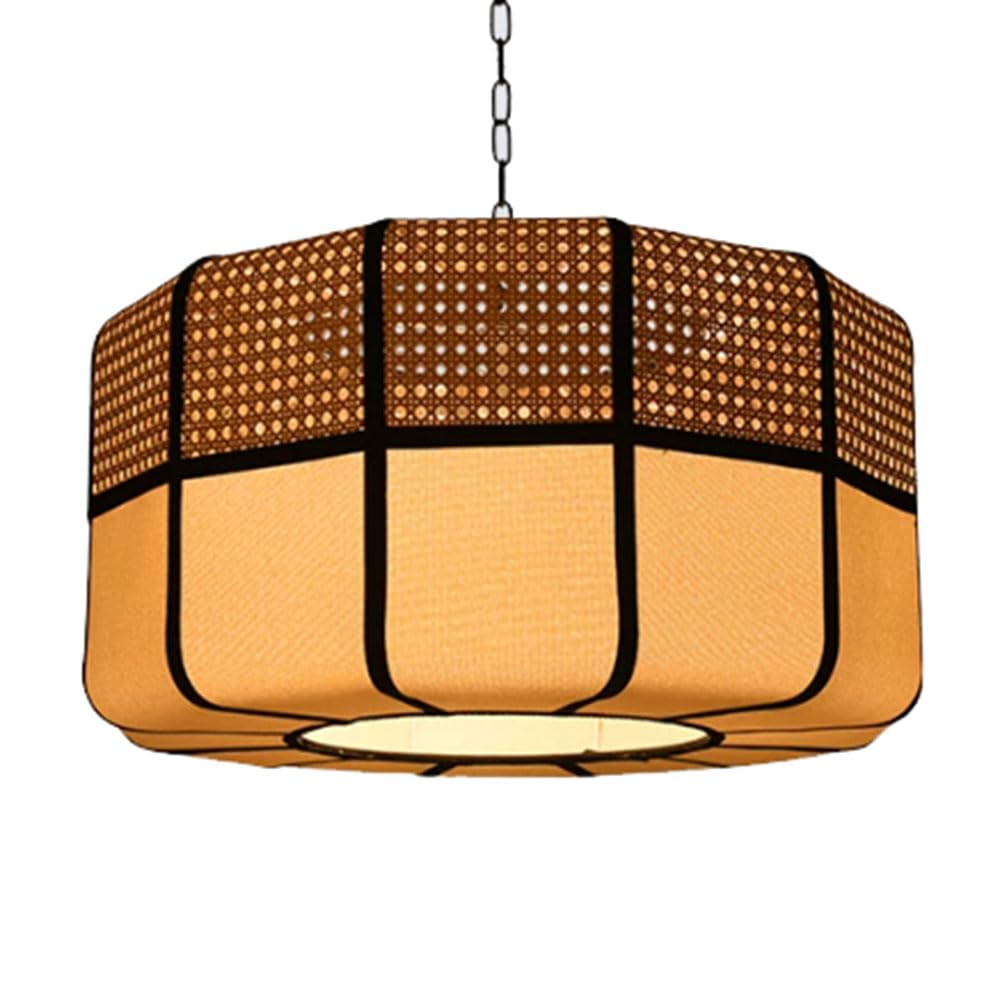 CSSYKV Nordic Style Rattan Pendant Lights for Dining Rooms 3 Headlight Fixtures Japanese Wabi-sabi Lantern Creative Bamboo Rattan Weaving Light for Living Rooms, Stairwells Decorative Lighting
