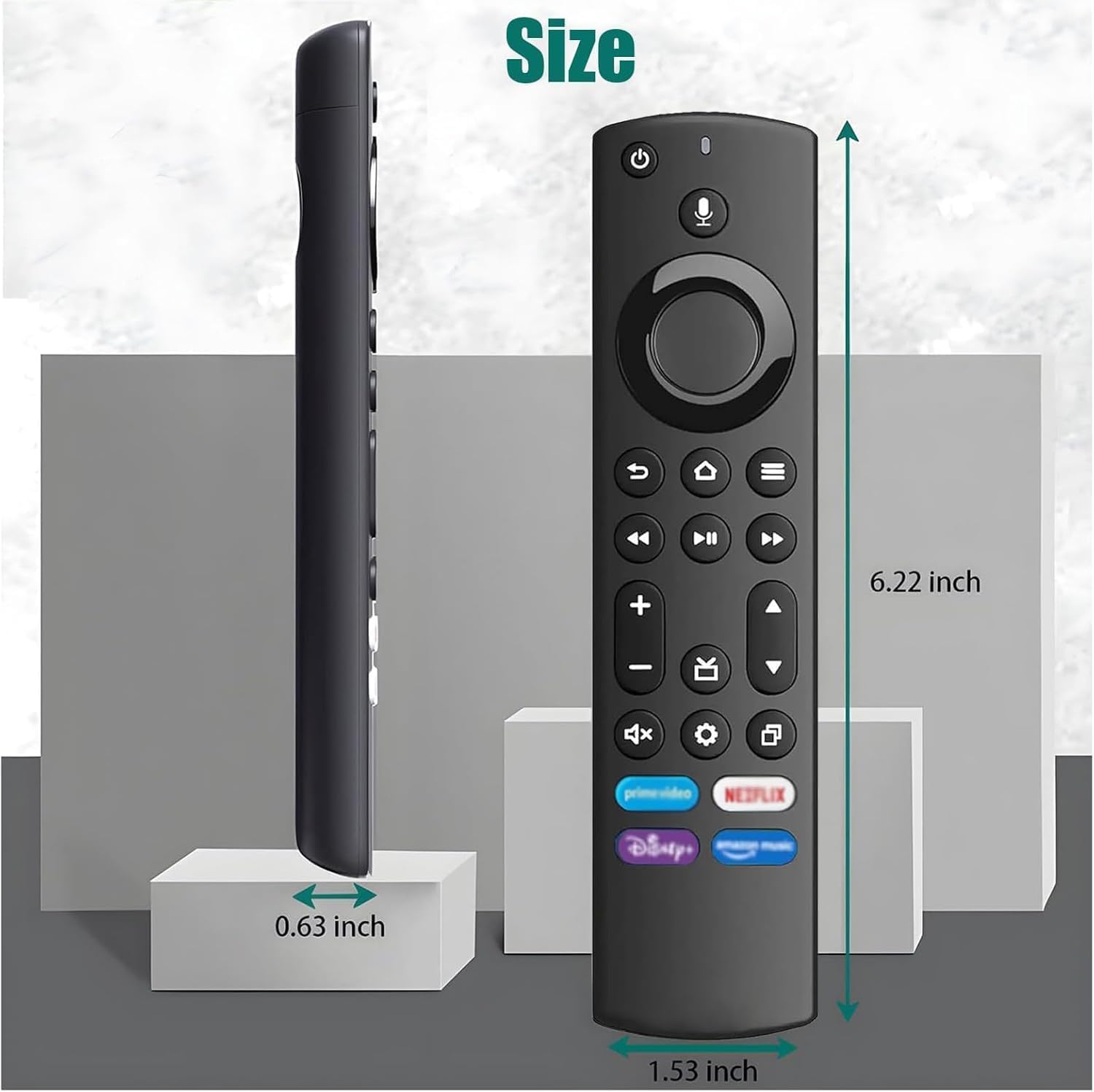 Telecomando di ricambio per F-i-e TV Stick (2 Gen, 3 Gen, 4K, Lite) per Smart TV Cube (2 Gen, 3 Gen), Insignia/Toshiba TV con quattro tasti rapidi e funzione vocale