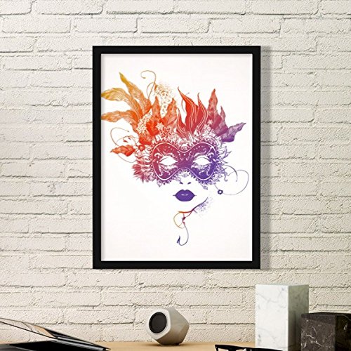 Cadre Photo Venise Bois Masque Carnaval Solution Déco Murale Petit Espace