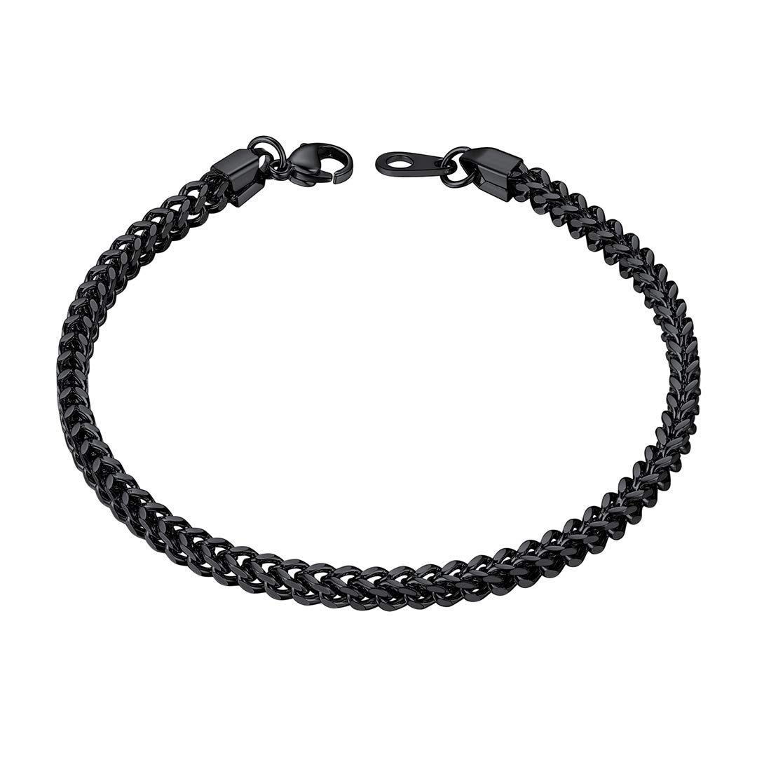ChainsHouse Pulsera Cubana de Acero Inoxidable para Hombres Mujeres, 3mm/4.5mm/6mm Ancho, 19cm/21cm Largo