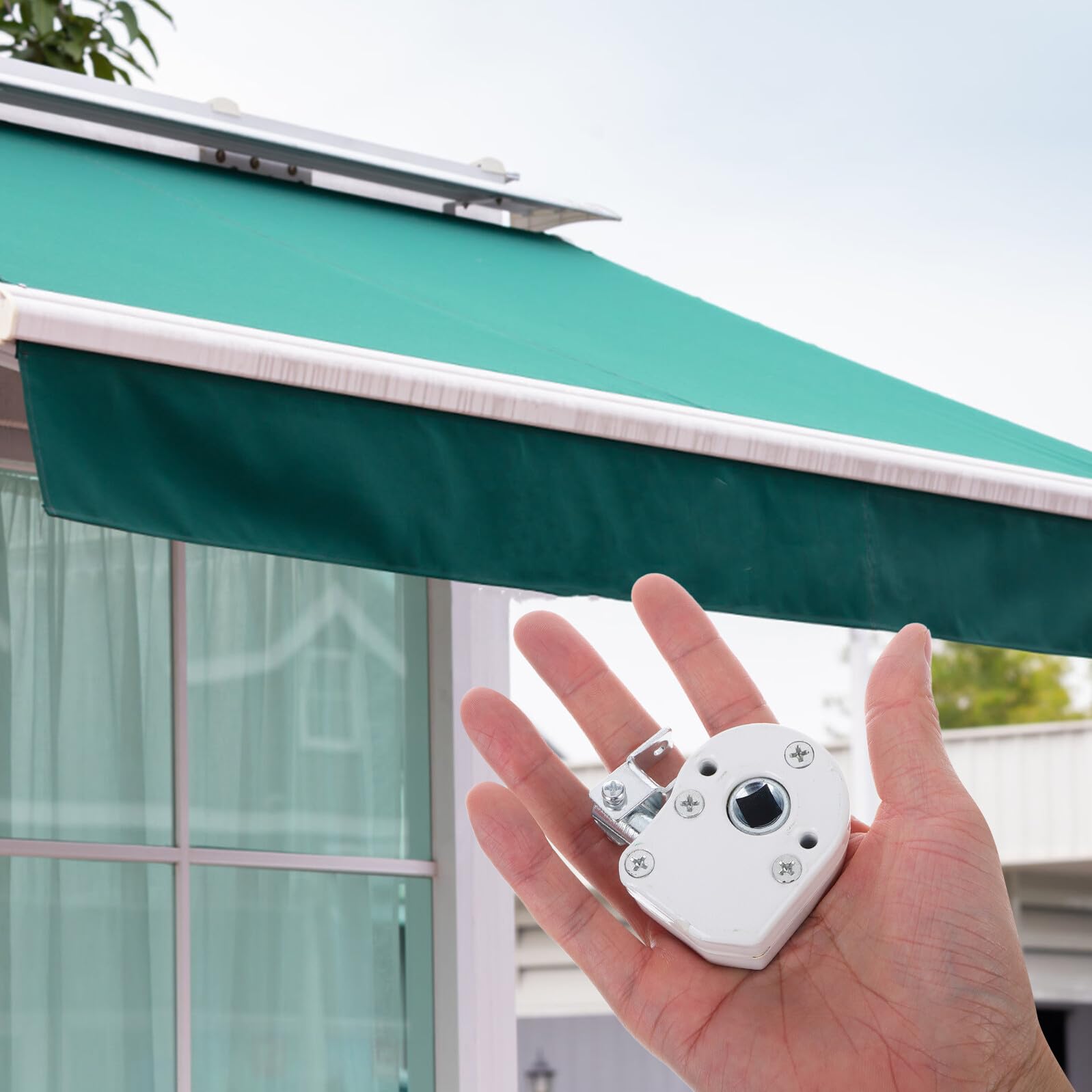 Hohopeti Kurbel für Markise aus Aluminiumlegierung Faltbar und Vielseitig Einsetzbar Langlebiges Sonnenschirmzubehör für Außenbereich und Balkonmontage