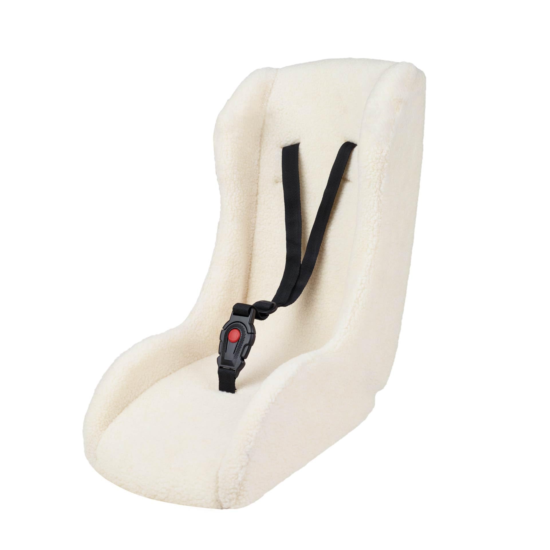 POLISPORT 8015000022 - Mini Pelican Forro Polar Reductor Asiento Bebé con Arnés 3 Puntos para Remolque, Cochecito y Bicicleta Cargo – Cálido, Seguro y Compatible para Niños de 7 a 18 Meses, Blanco