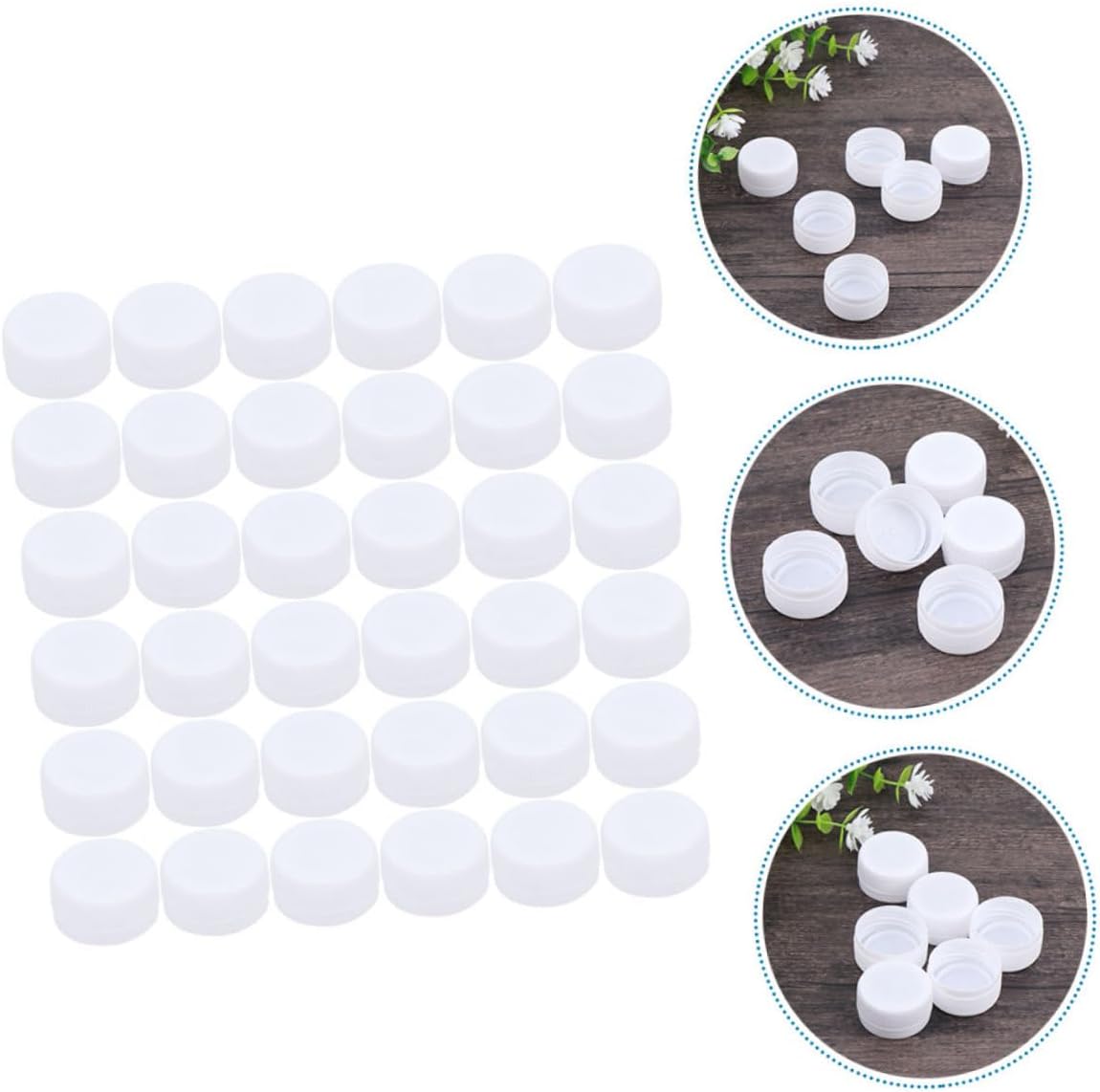 1000pcs Plastic Bottle Caps Reusable Replacement Caps for Water Bottles Fit Crafting Material Smooth for Easy Use