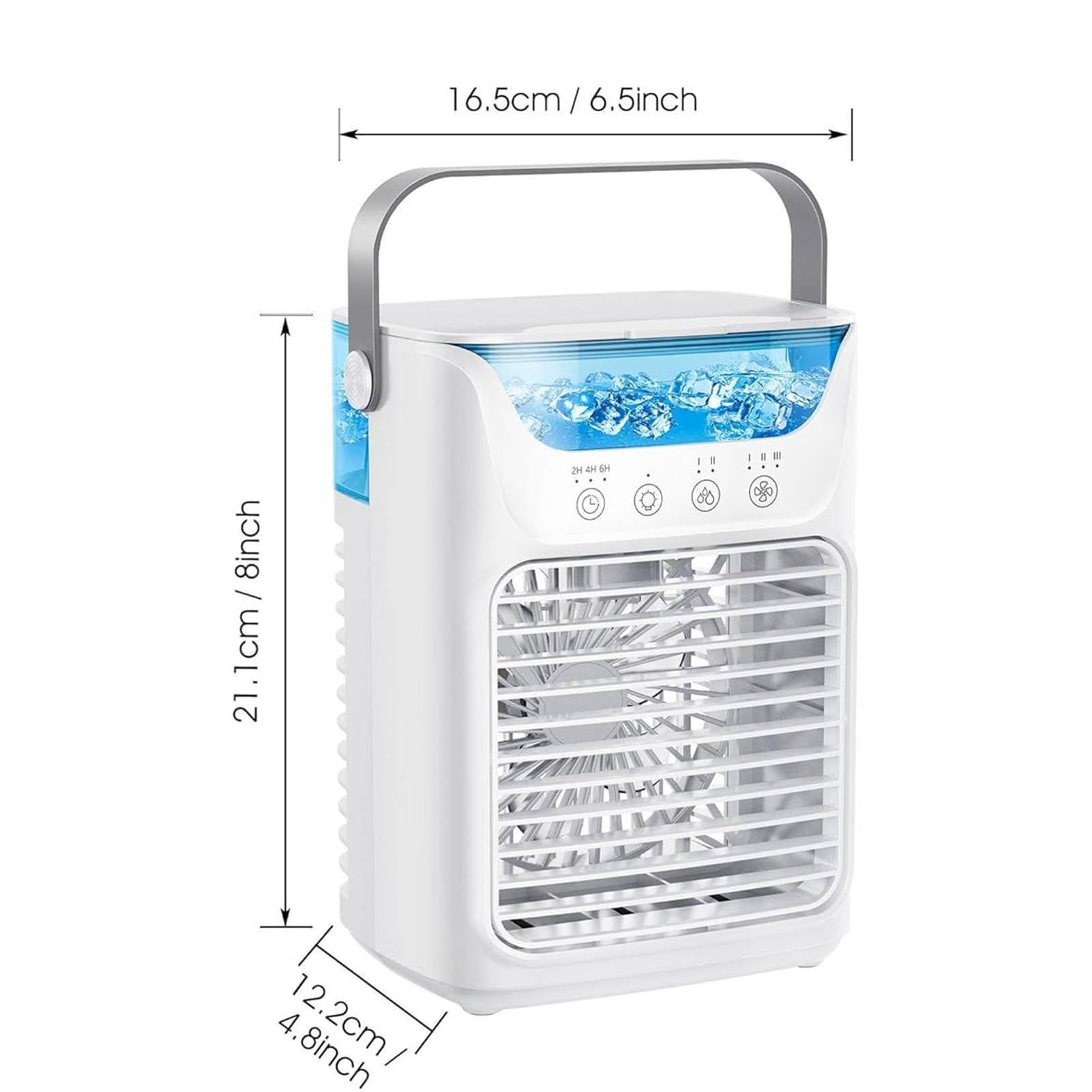 Ventilador Refrigerante de Aire Acondicionado Aire Acondicionado Silencioso | Ventilador Nebulizador Portátil Con Depósito De Agua Para Hogar Y Oficina