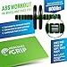 HerculesGrip Ab Wheel Roller, Adjustable Jump Rope, 2x Dual Sided Gliding Discs & 3x Loop Resistance Bands 4-In-1 Home Gym Total Body Workout Equipment Set -For Core, Cardio, Abs, Legs & Arms Training